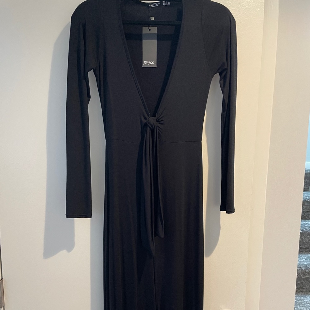 Tie front maxi dress by nasty gal